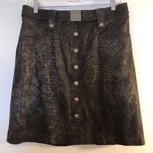 WORTH Snake Print Mini Skirt
